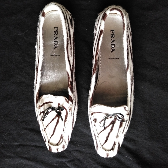 Vintage prada shoes ( size 8.5 US)  39 europe zebra print - Picture 1 of 16
